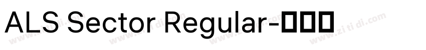 ALS Sector Regular字体转换
